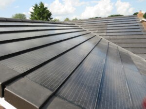 Solar panel roof tiles