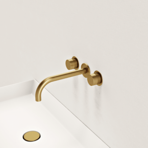 Wall mounted basin mixer